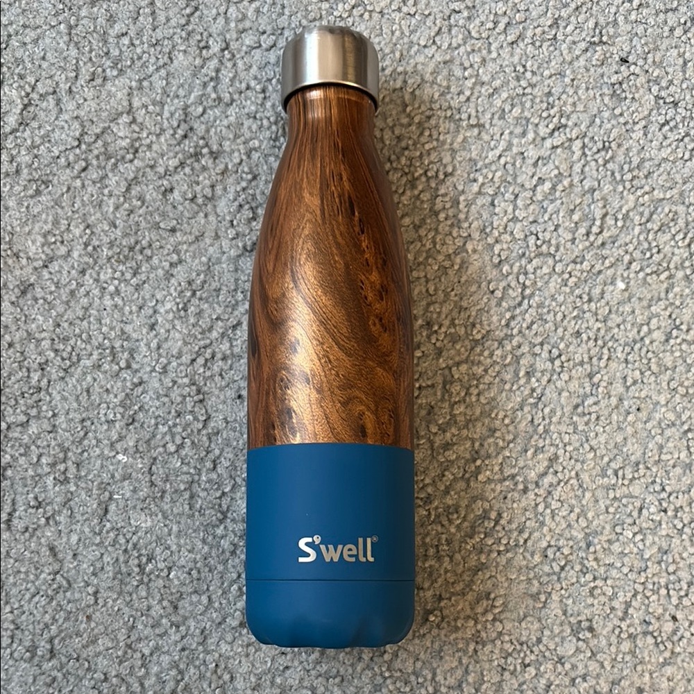 S'well Wood and Blue Water Bottle